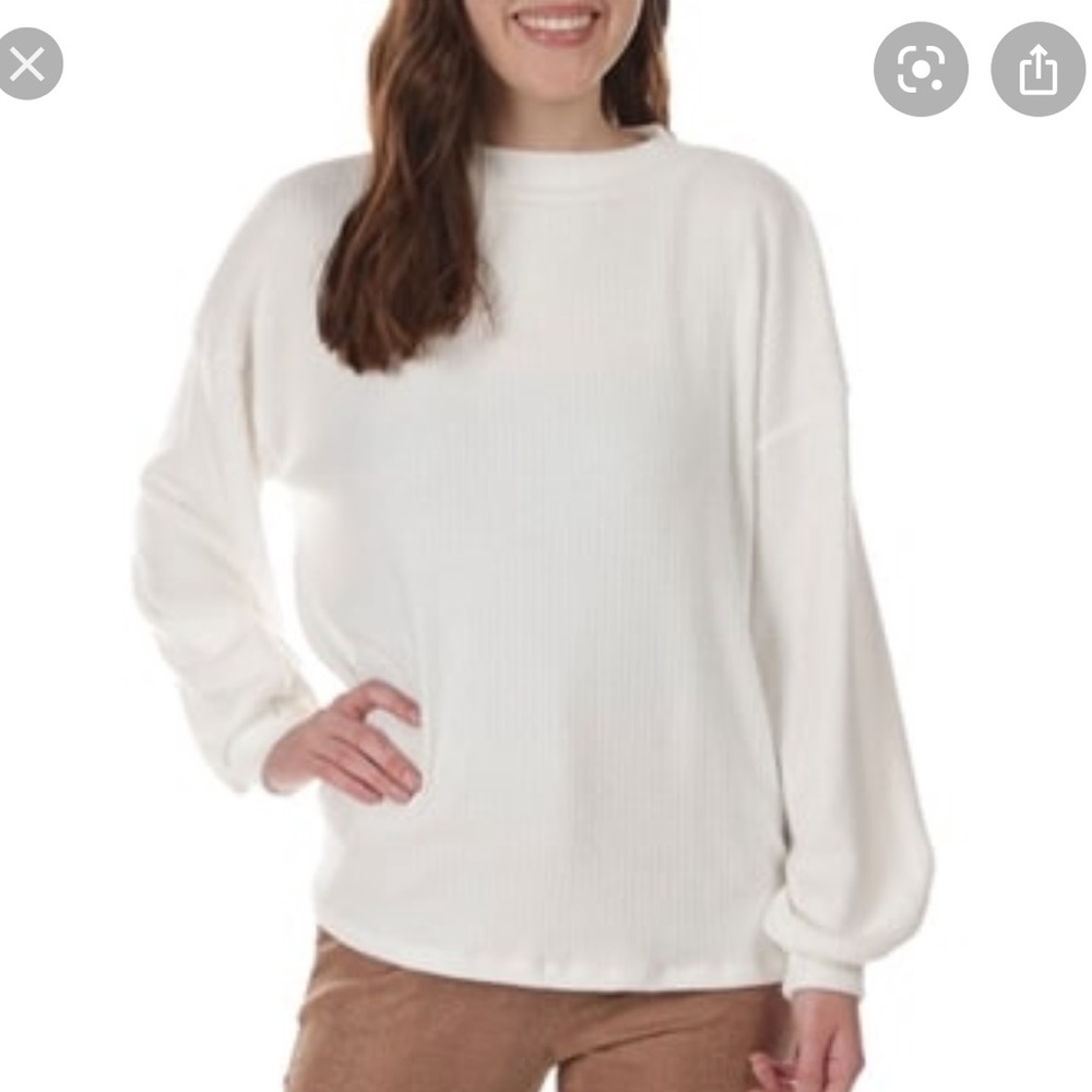 NWT PROJECT SOCIAL T white rib sweater - XS